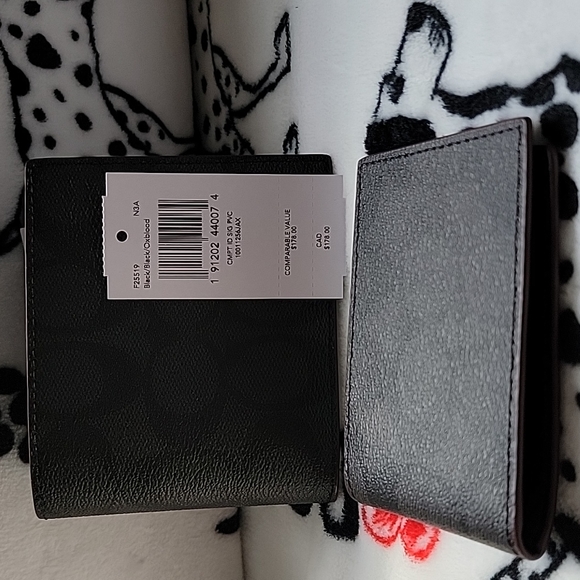 3 In 1 Compact ID Wallet In Signature Canvas COACH MEN - Picture 13 of 13